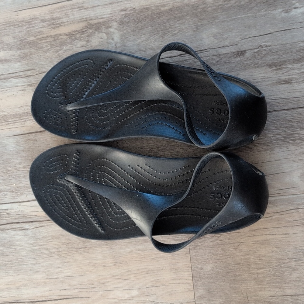 Crocs Serena Sandals Black 7